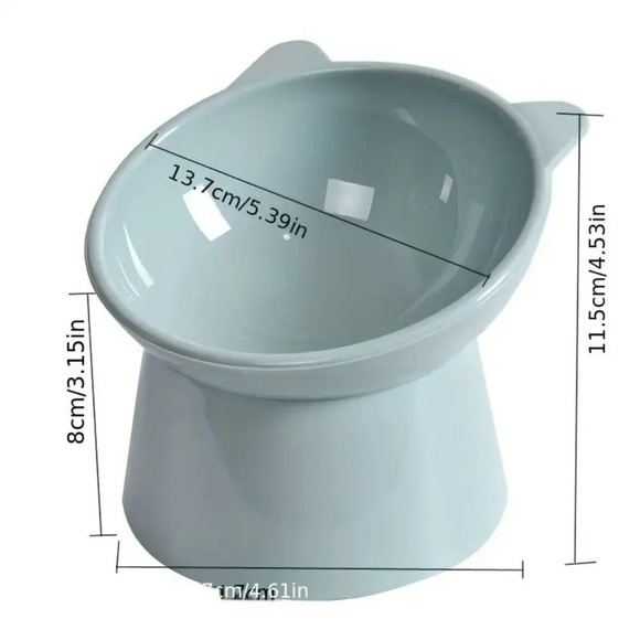 Elevated Tilted Cat Food Water Bowl - Picture 2 of 6